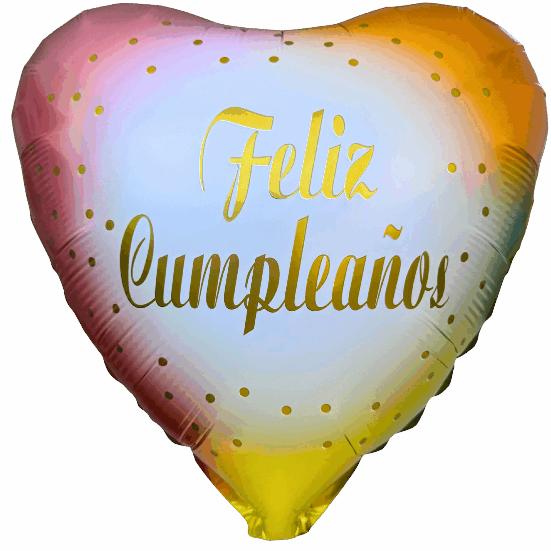 Globo corazon dorado