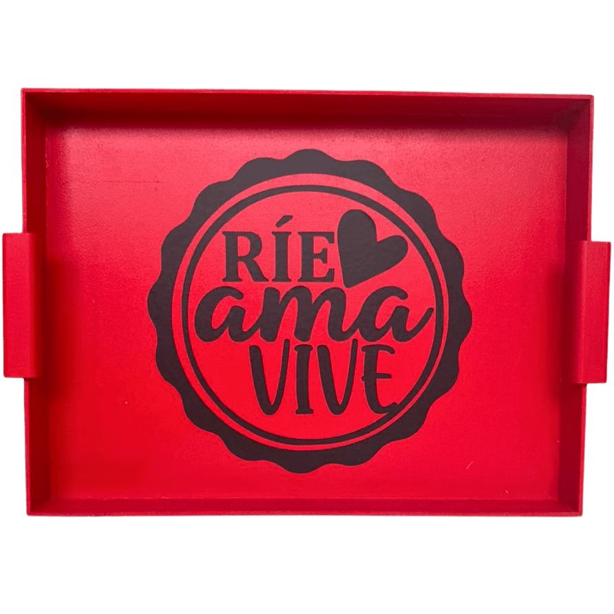 Ríe, ama, vive (roja)
