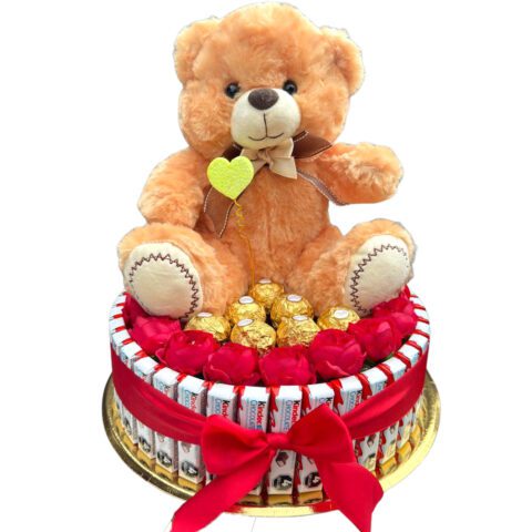 Arreglo de chocolates con osito 🍫🧸🌹
