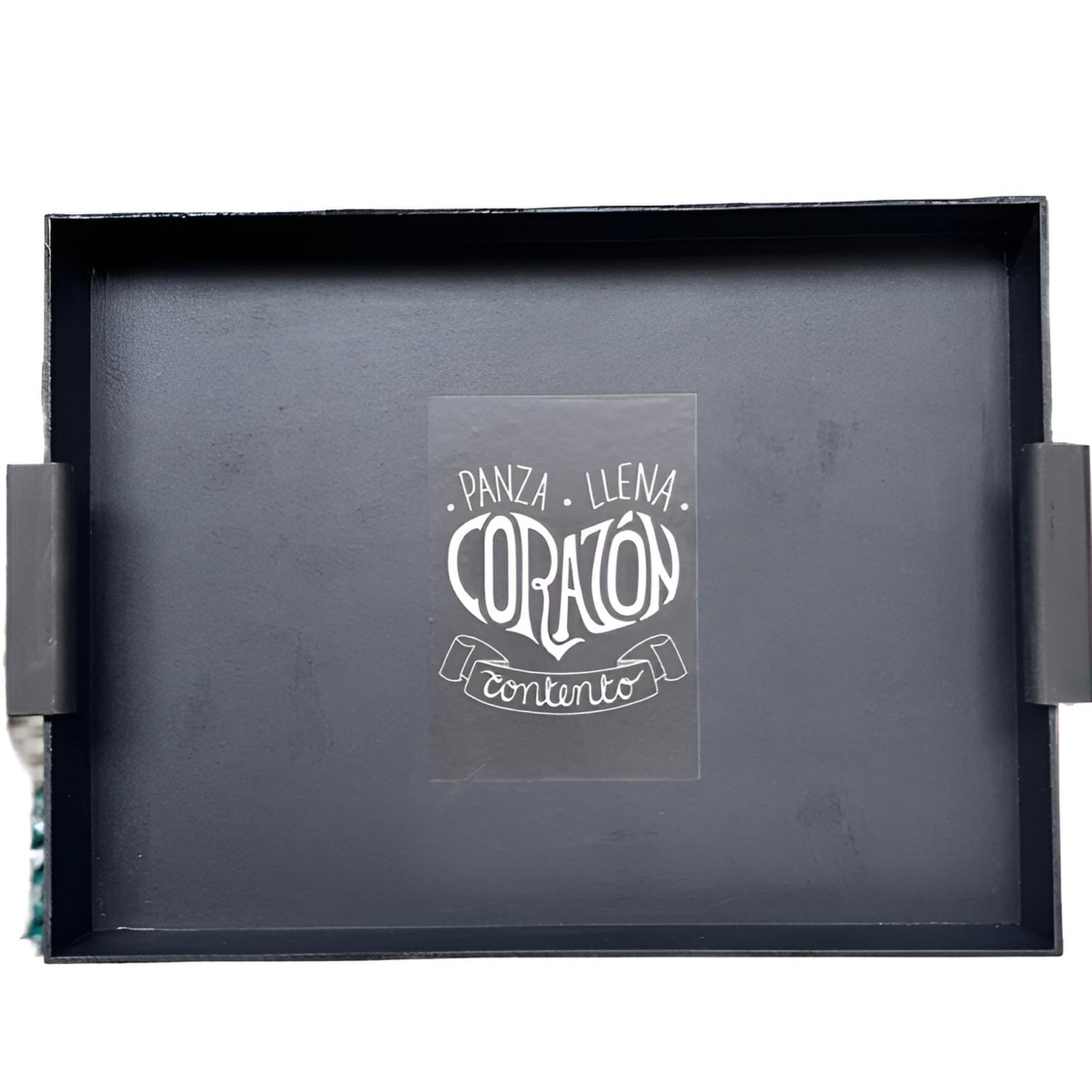 Panza llena, corazón contento (negra)