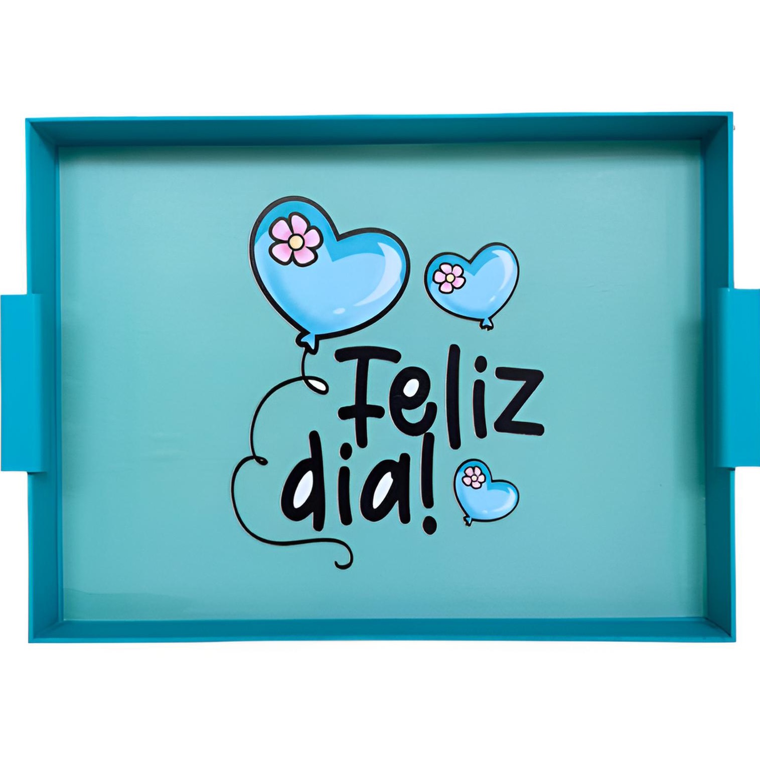 Feliz día globos (aqua)